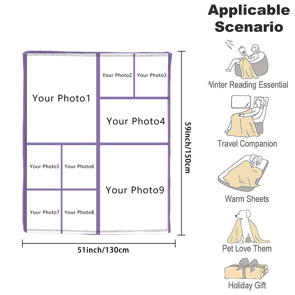 Personalized Couple Flannel Throw Blanket Soft Warm Gift for Couch Bed Camping