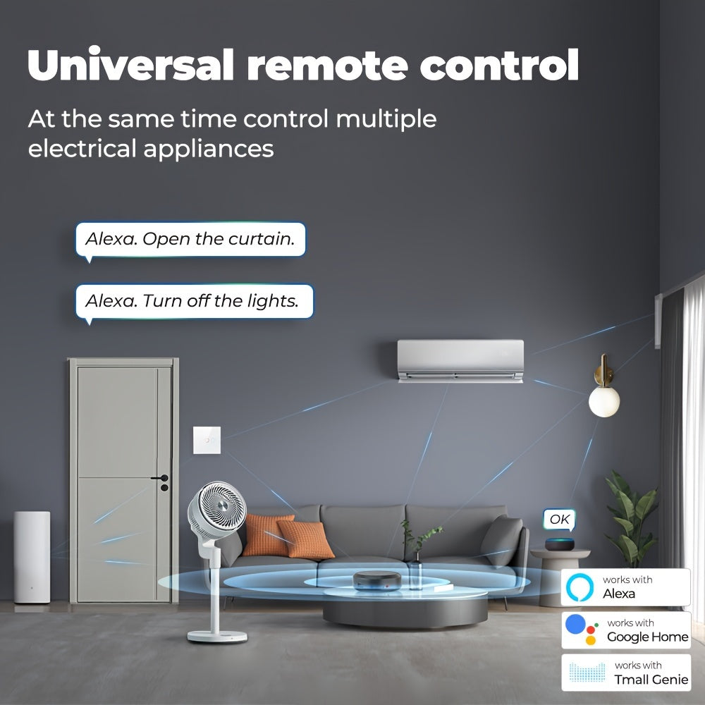 Universal WiFi Infrared Remote Control for Smart Home Devices TV and AC Voice Control Compatible with Alexa Google Assistant