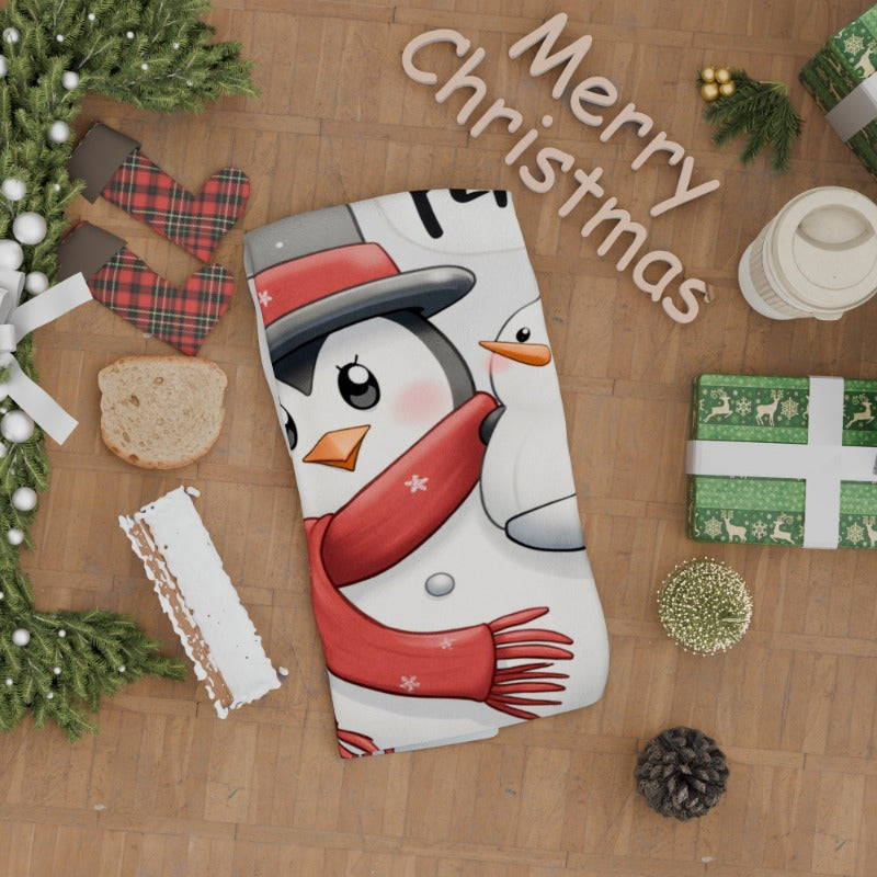 Christmas Towel 18x66cm Snowflakes and Tree Design Festive Decor Gift