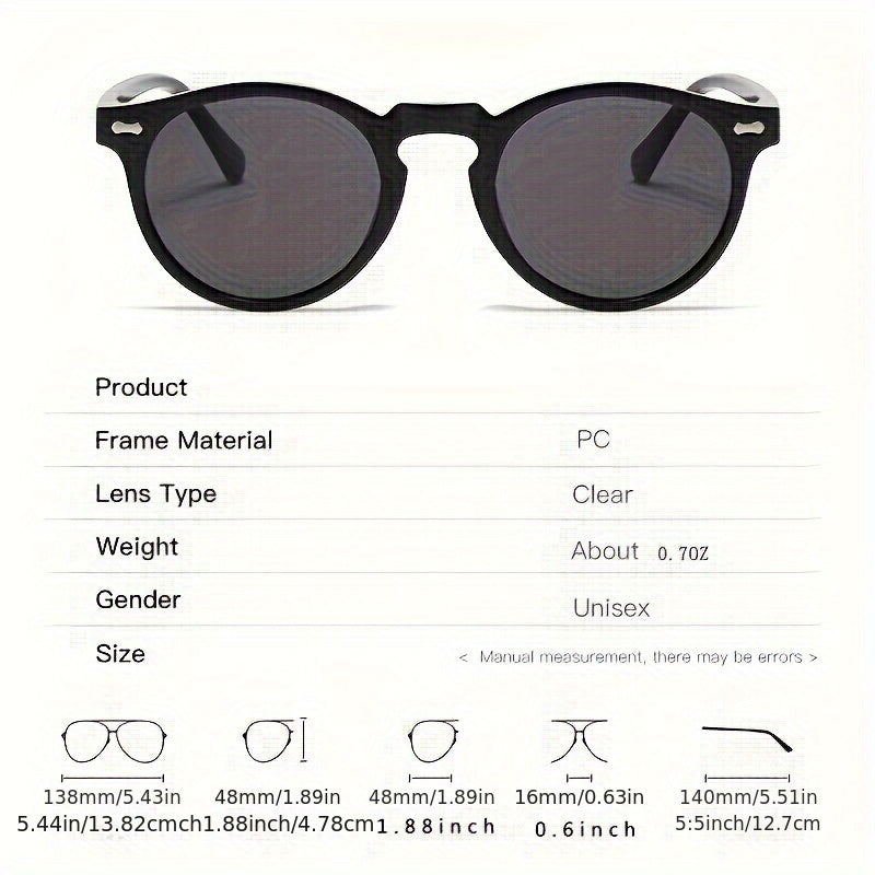 Unisex Polarized Round Sunglasses for Men and Women UV Protection