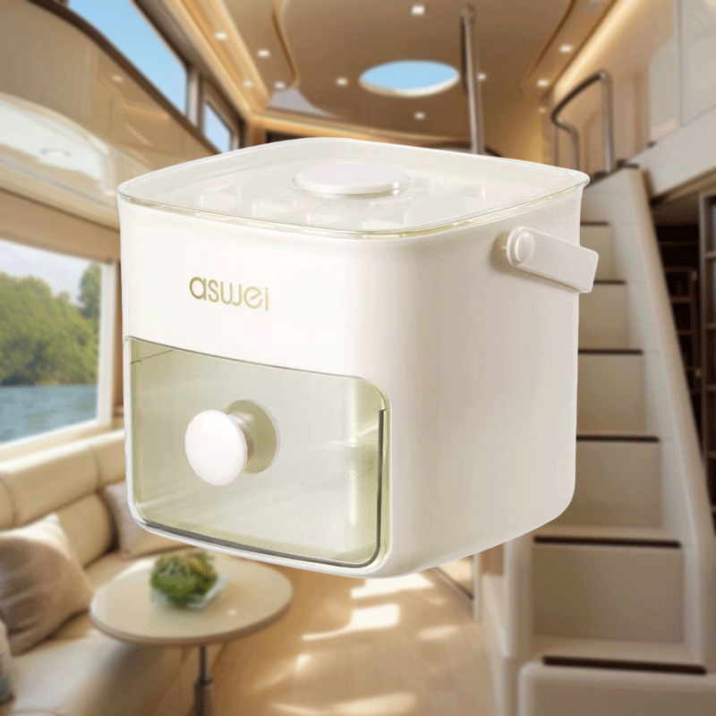 Máquina de hielo portátil de mano, cubitos de hielo sin electricidad, gran capacidad, duradera