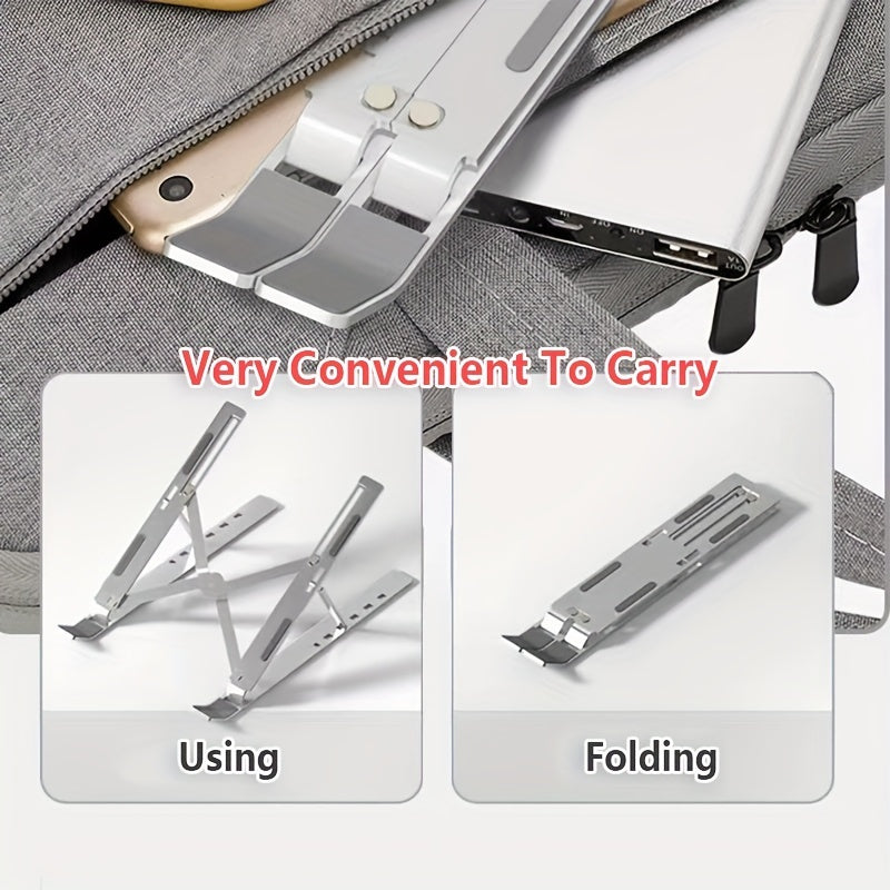 Aluminum Alloy Dual Cooling Gaming Laptop Stand Adjustable Foldable for Tablets Notebooks