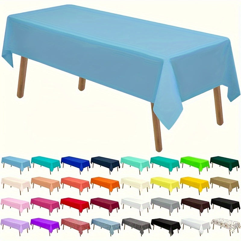 Rectangular Waterproof Plastic Tablecloth 137x274cm for Weddings Parties