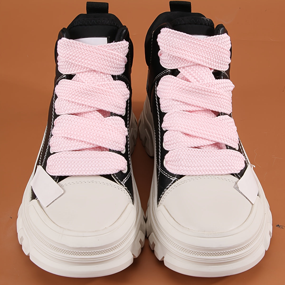 Unisex Flat Shoelaces Thickened Widened Open Smile Sports Shoes Laces
