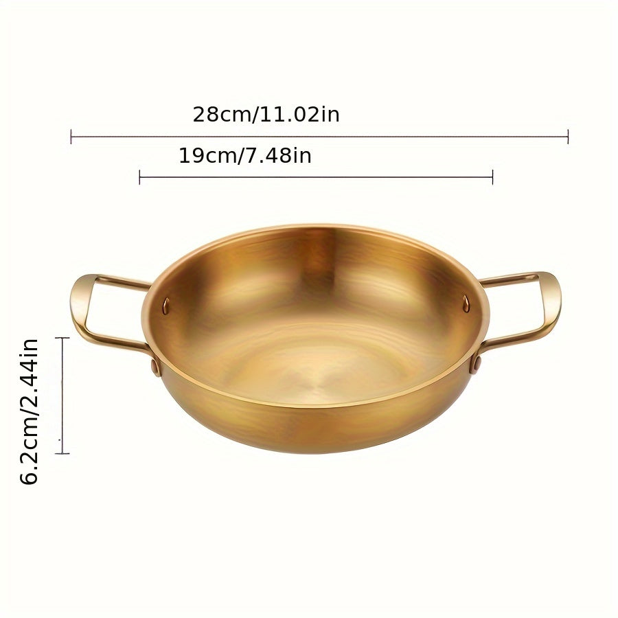 Set of 6 Stainless Steel Seafood Pots with Handles for Noodle Soup, Sizes 18-28cm