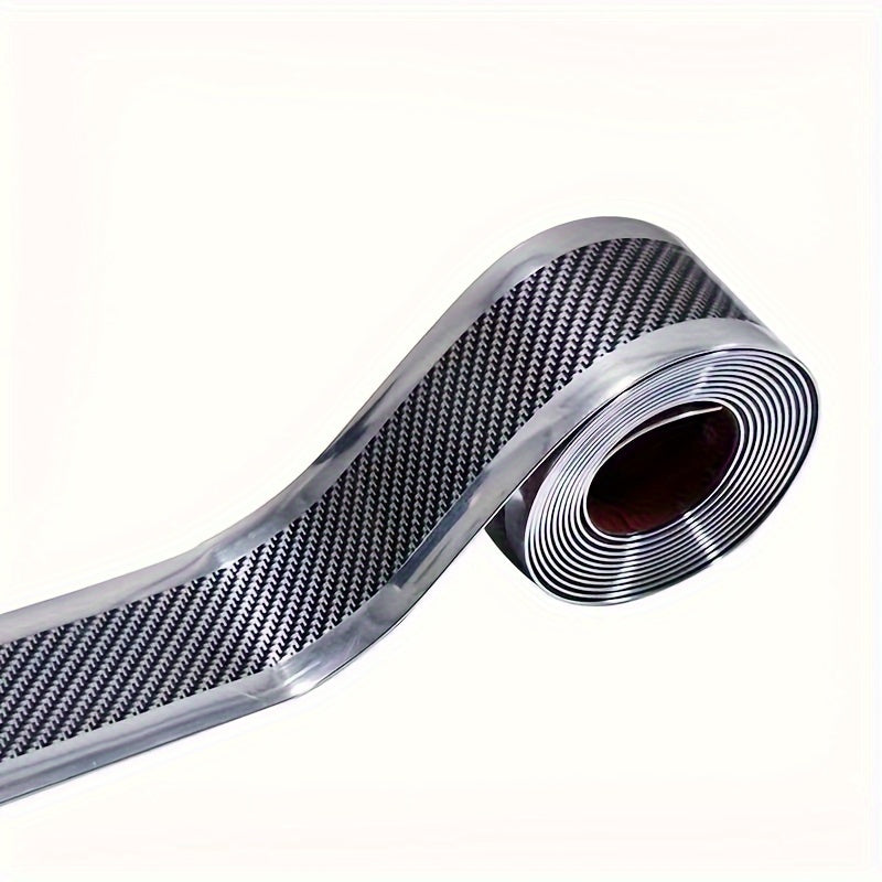 Car Door Sill Protector Carbon Fiber Scratch-Resistant Bumper Film 1m