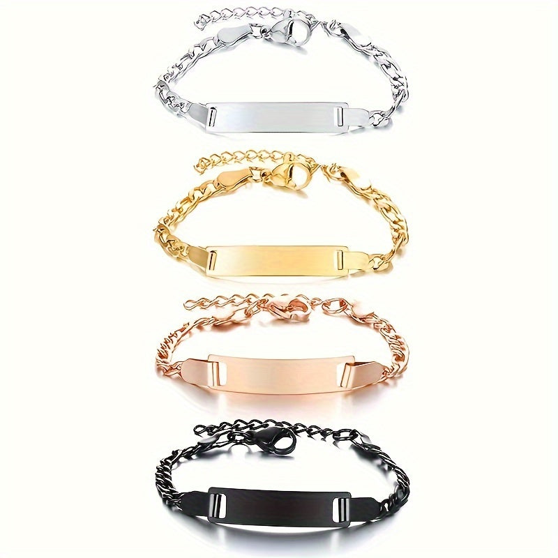 Personalized Baby Name ID Child's Bracelet Stainless Steel Adjustable Engraved Birthdate Gift