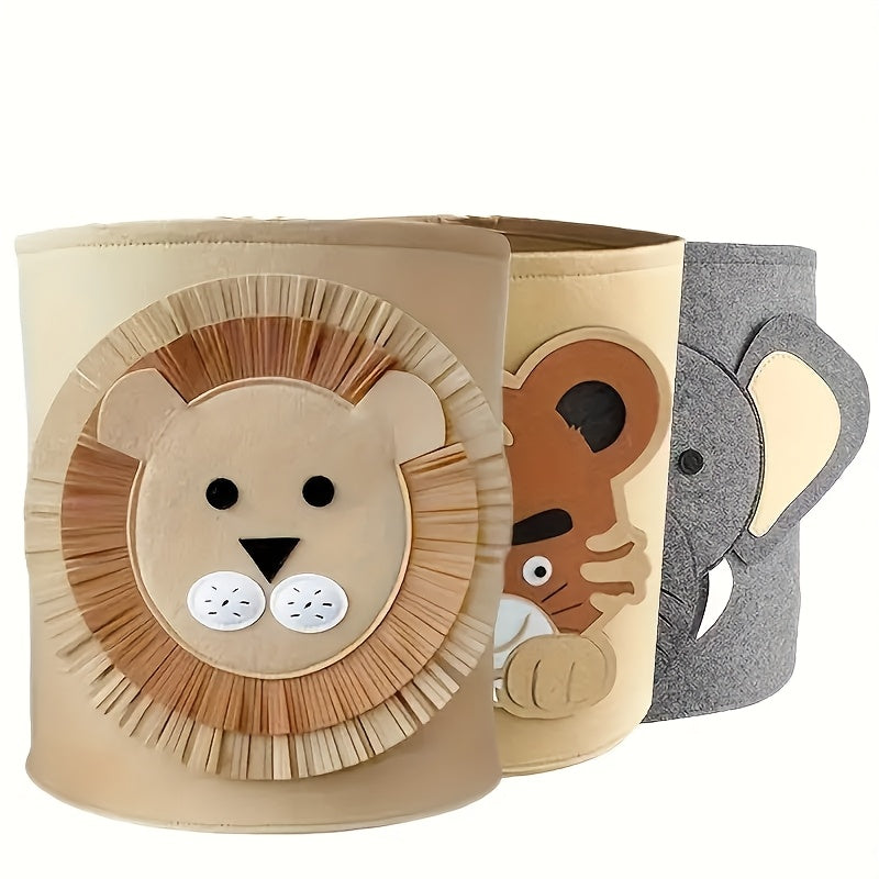 Fabric Storage Baskets with Animal Designs, Rectangular Organizers for Toys, Snacks, Clothes, Home and Office Use