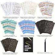 2500+ Word Stickers for Journaling with Gold Foil Quote Sheets for Scrapbooking and DIY Crafts