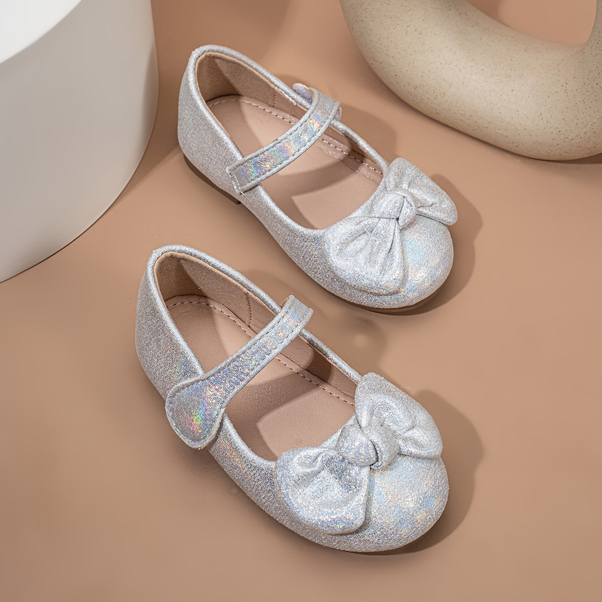 Zapatos para niñas y niños, ligeros, de tela, con lazo, casual, para todas las estaciones, de caña baja