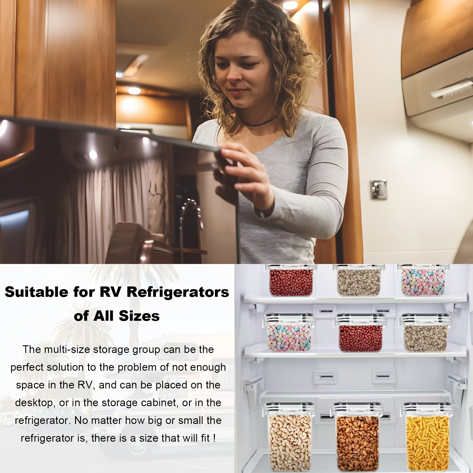 2/4 Pcs BPA-Free Plastic Food Storage Containers 2.5L Airtight for Cereal