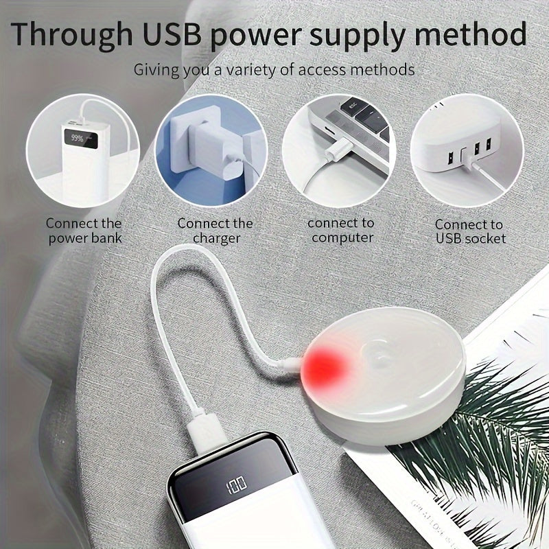 Set of 3 Magnetic Induction Night Lights with 8 LEDs 3 Modes for Bedroom Corridor Wardrobe