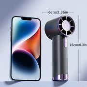 Ручной вентилятор с турбо-режимом на 100 скоростей, перезаряжаемой батареей 3000 мАч, LED-дисплеем