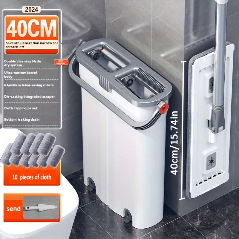 Barchasi birga mop va qopqoq to'plami, suv chiqarish va joyni tejash dizayni bilan