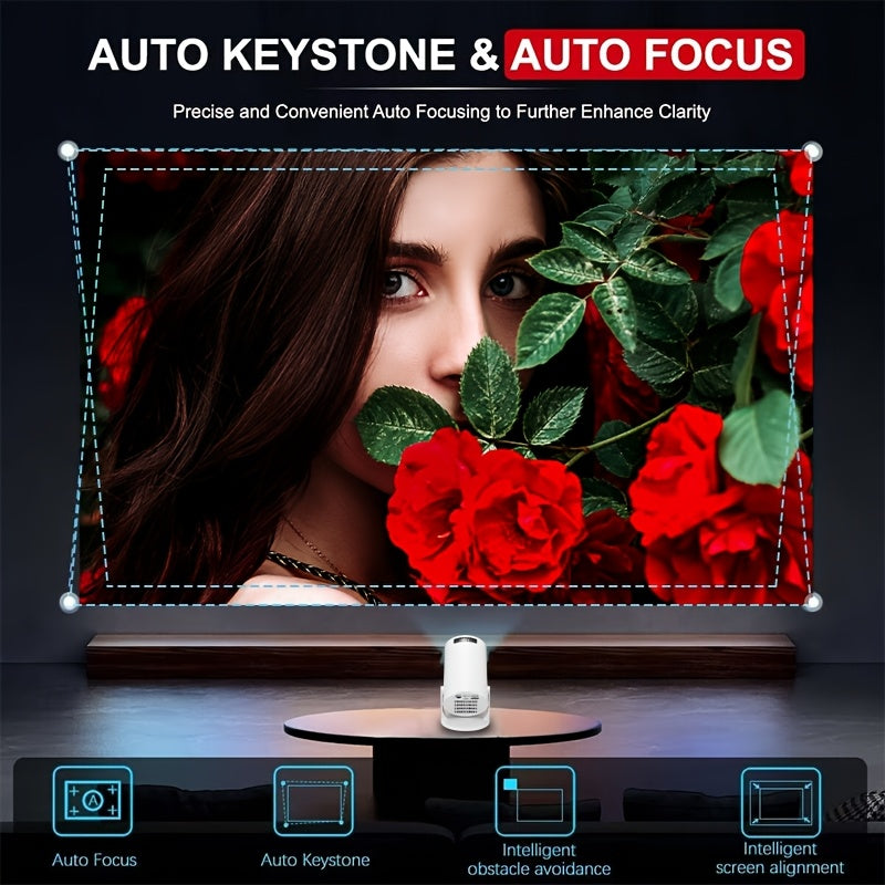 Mini Portable Projector with WiFi 4K Video Support for Home Entertainment