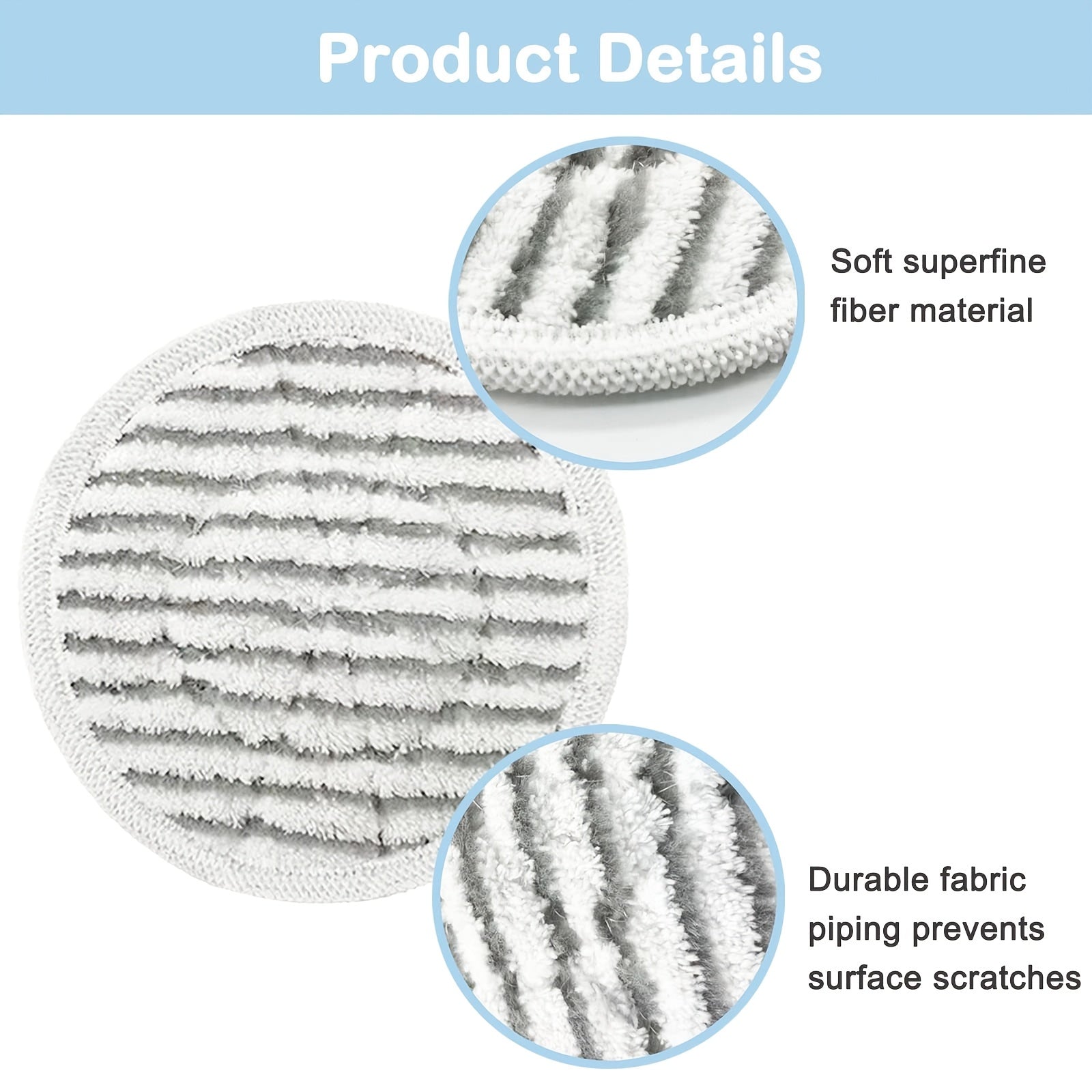 Steam Mop Pads Pack of 10 Compatible with S7001 S8201 S7000AMZ