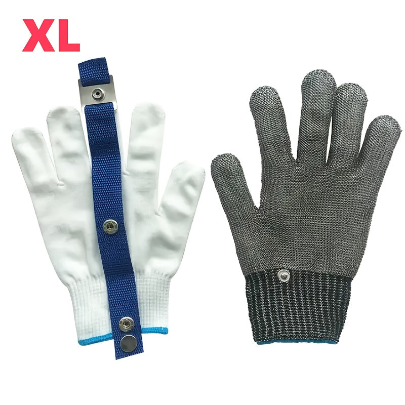 Cut-Resistant Metal Mesh Gloves for Kitchen Food Prep Safety