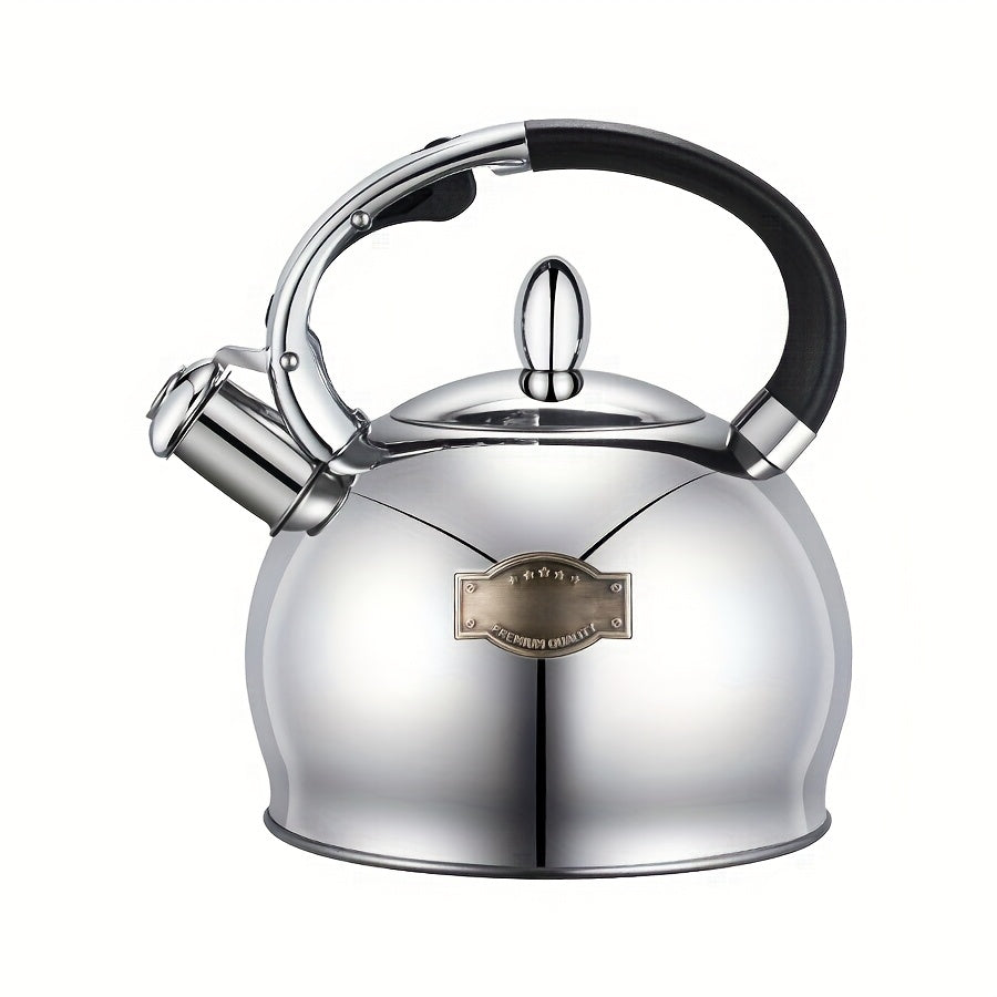 Noxud qozon - 3000ML sig'im, gaz va elektr plitkalariga mos, uy, ofis, restoran uchun ideal. Elektr energiyasi talab qilinmaydi, keng quyuq va ergonomik tutqich bilan tez qaynatish - Kumush rang