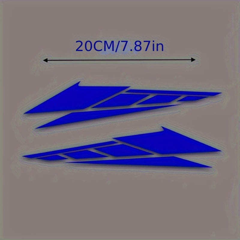 1 juft PVC reflektiv motosikl stikerlari skuterning orqa qutisi uchun bezak