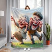 Grandparents Throw Blanket Flannel Snuggle Decor Gift