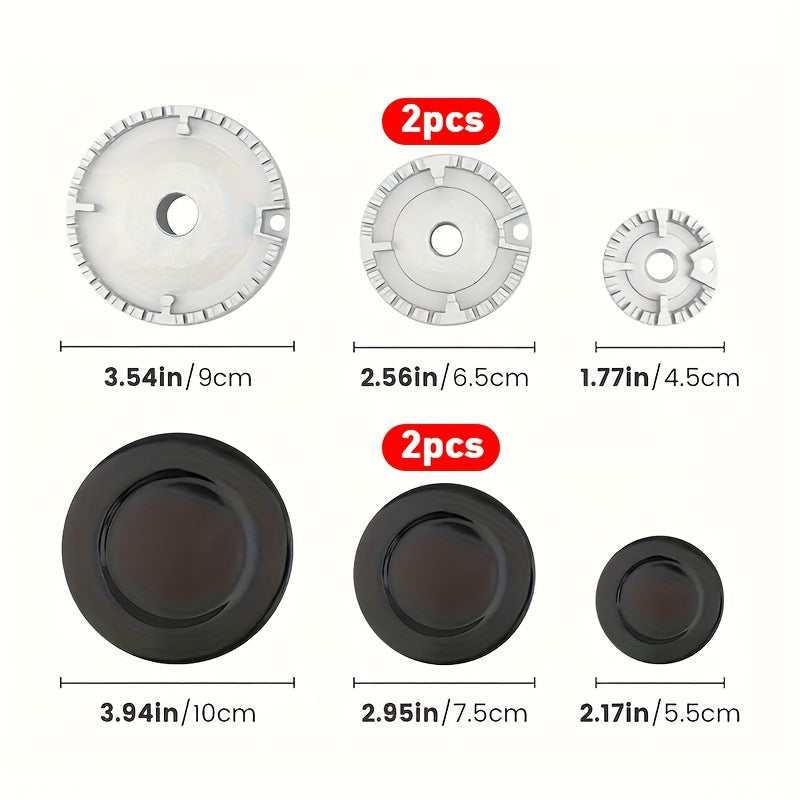 4 dona konveks bo'lmagan yong'inni o'chirish qoplami va yong'in bo'linmasi to'plami gaz plitkalari va pechlar uchun