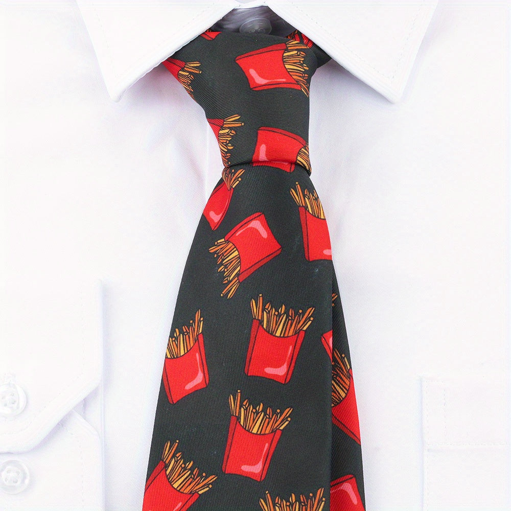 Men's Polyester Tie with Multicolor Modern Novelty Print