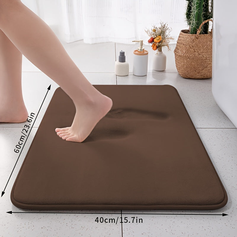 Alfombra de baño de esponja de alta densidad 39.88x59.94cm Antideslizante Suave Blanca Absorbente