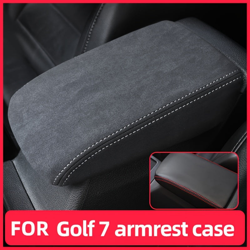 Car Interior Armrest Cover PU Leather Pad for Golf Mk7 2014-2020
