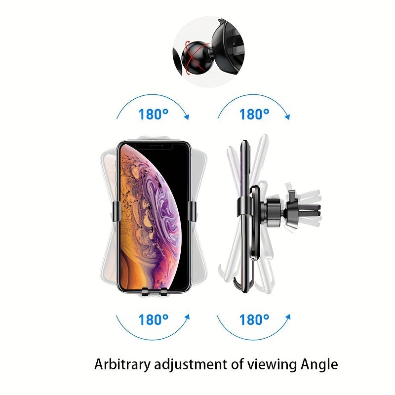 Universal avtomobil vent telefon uchun tutqich bardoshli ABS tortishish paneli o'rnatish Frosted Black