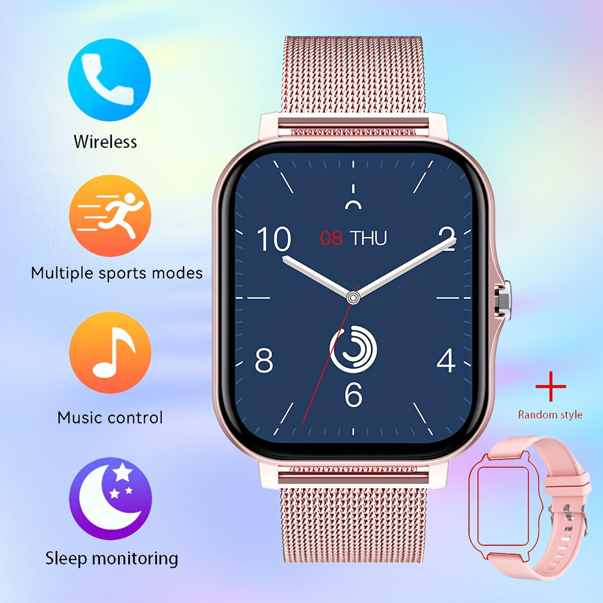 1.83 Inch Full Screen Touch Sports Smartwatch for Men and Women with Wireless Call Message Reminder and Multiple Sport Modes
