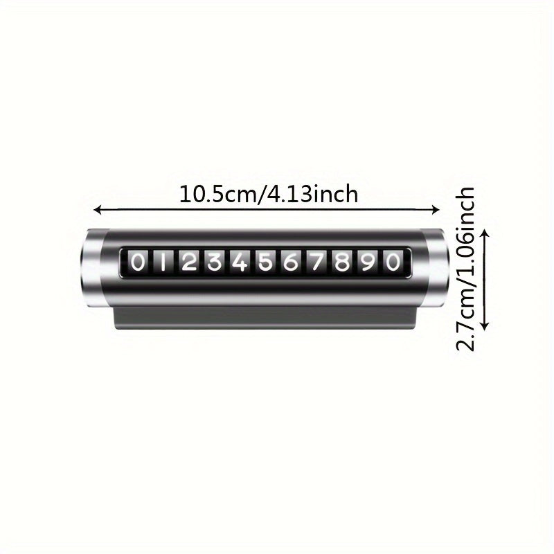 Metal Car Plate with Roller Display for Parking Temporary Phone Number