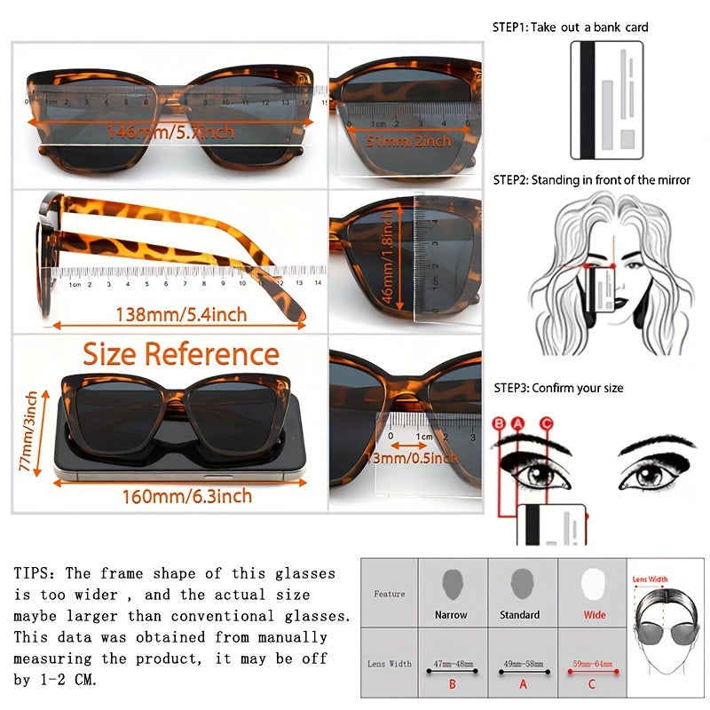 Women's Square Photo Glasses 1 or 2 Pairs Fashionable Optical Eyewear