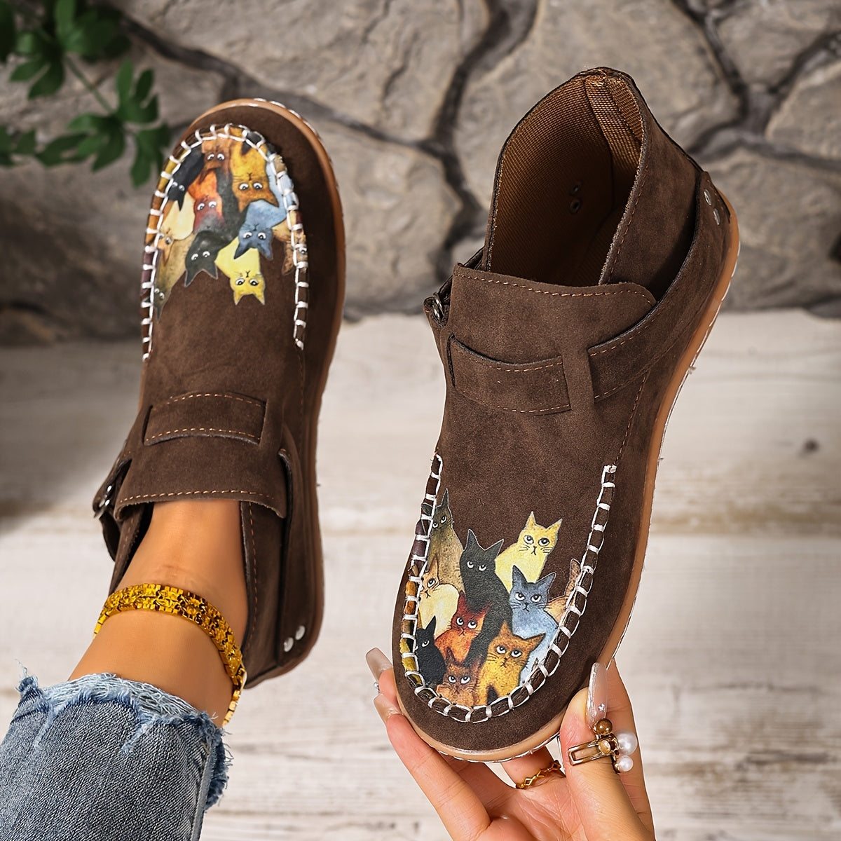 Women's Slip-On Shoes Lightweigh Penny Loafers Black Brown Green Casual