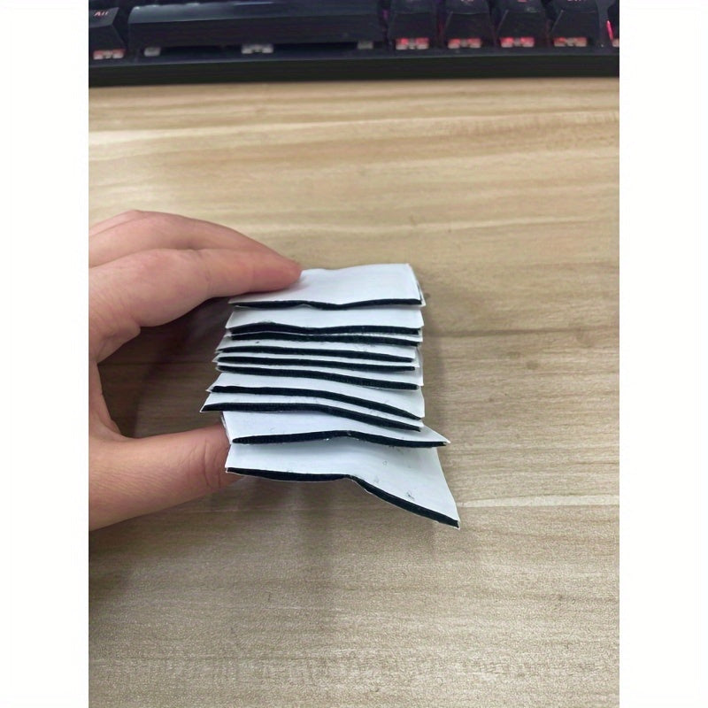 Double-Sided Adhesive Strips 10-Pack Black Washable for Bedding and Home Use