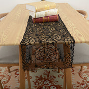 1 dona Halloween stol chiziq, qora dantel dizayni va ruh mavzusi bilan. Halloween, partiyalar va bayramlar uchun stolni bezash uchun mukammal. Uyingizning dekoriga qo'shimcha qo'rqinchli tuyg'u berish yoki sovg'a sifatida ajoyib.