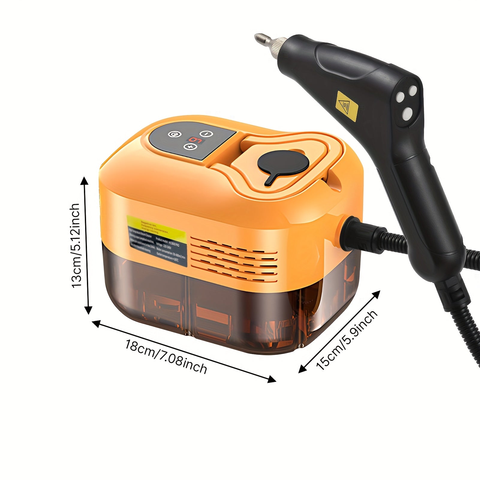 Portable Handheld Steam Cleaner with Touch Screen 6 Accessories 105°C Deep Cleaning 1200ml