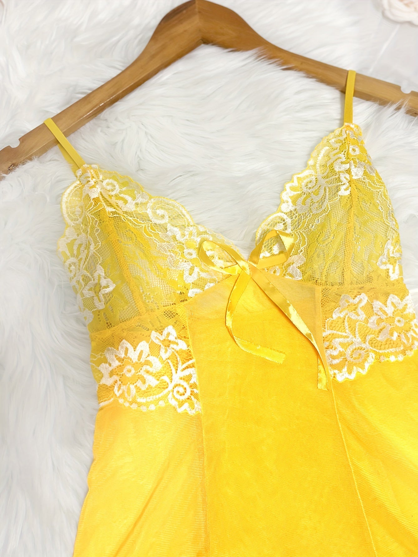 Women's Lace Lingerie Set with Thong and Adjustable Straps