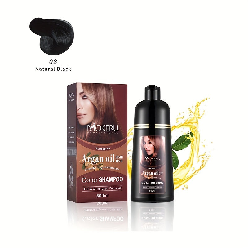3-in-1 Argan Oil Hair Dye for Gray Coverage Unisex Paste