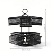 8 bo'limli oshxona Lazy Susan platformasi bilan 360 daraja aylanadigan choy paketini saqlash uchun joy