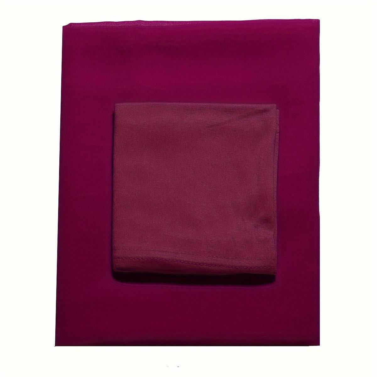 Juego de 2 pañuelos de chiffon de color sólido con capuchas interiores a juego, pañuelos ligeros para mujeres