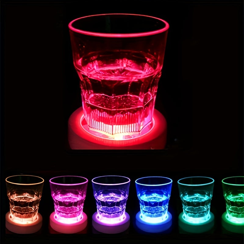 Posavasos de barra iluminados con LED para Navidad, bodas y cócteles