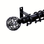 2 ta zamonaviy va mustahkam qora alyuminiy pardalar tutqichlari to'plami, 2 ta vint va plastik kengaytma qismlari bilan - oson o'rnatish uchun moslashuvchan dizayn