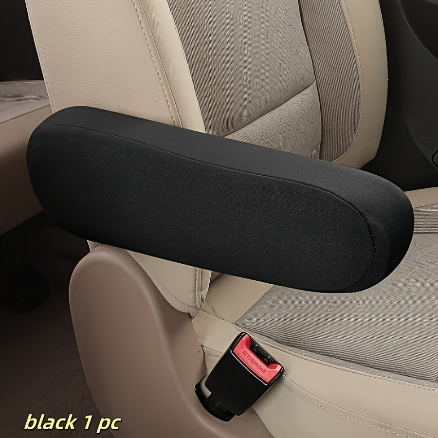 Universal Fit Car Armrest Cover Elastic Dustproof Wear-Resistant Seat Protector Black Grey Beige
