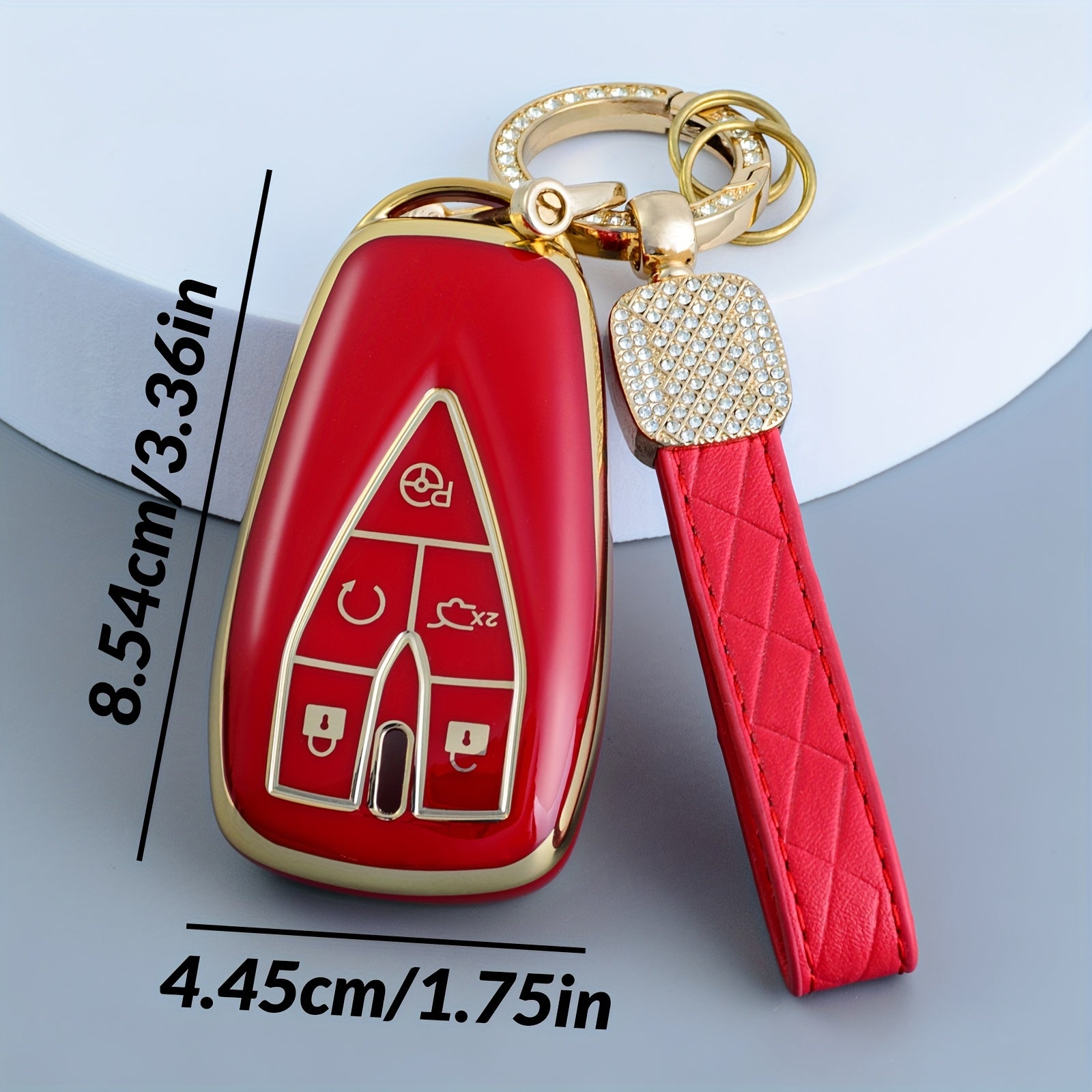 Universal TPU Key Fob Cover Black and Gold Durable Waterproof Car Key Protector