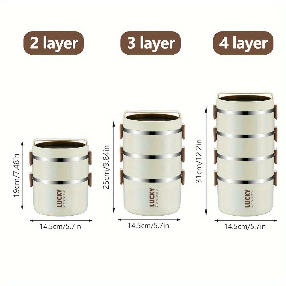 Juego de fiambrera de acero inoxidable con bolsa isotérmica y cubiertos para escuela camping