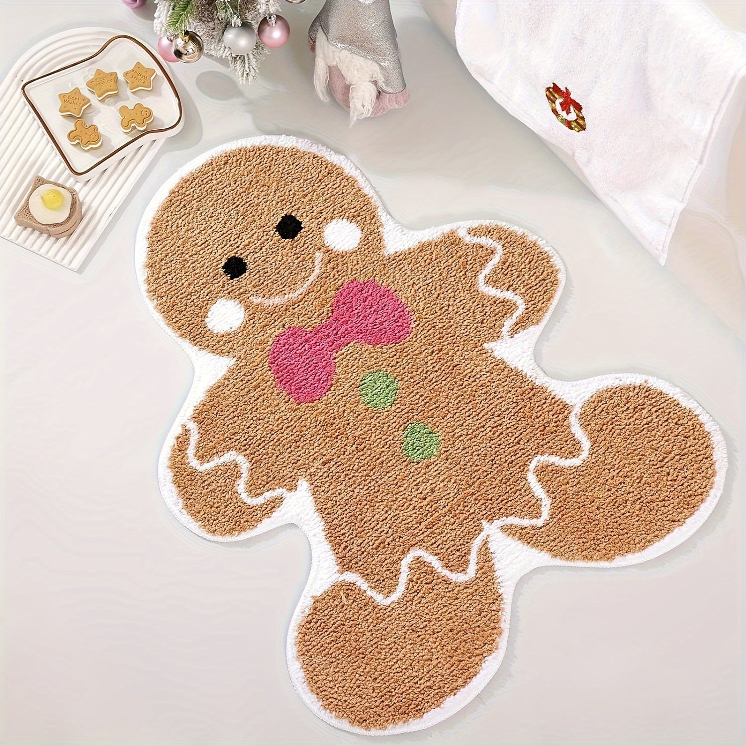 Christmas Tree Bathroom Mat Non-Slip Rug for Bathroom Living Room Entryway