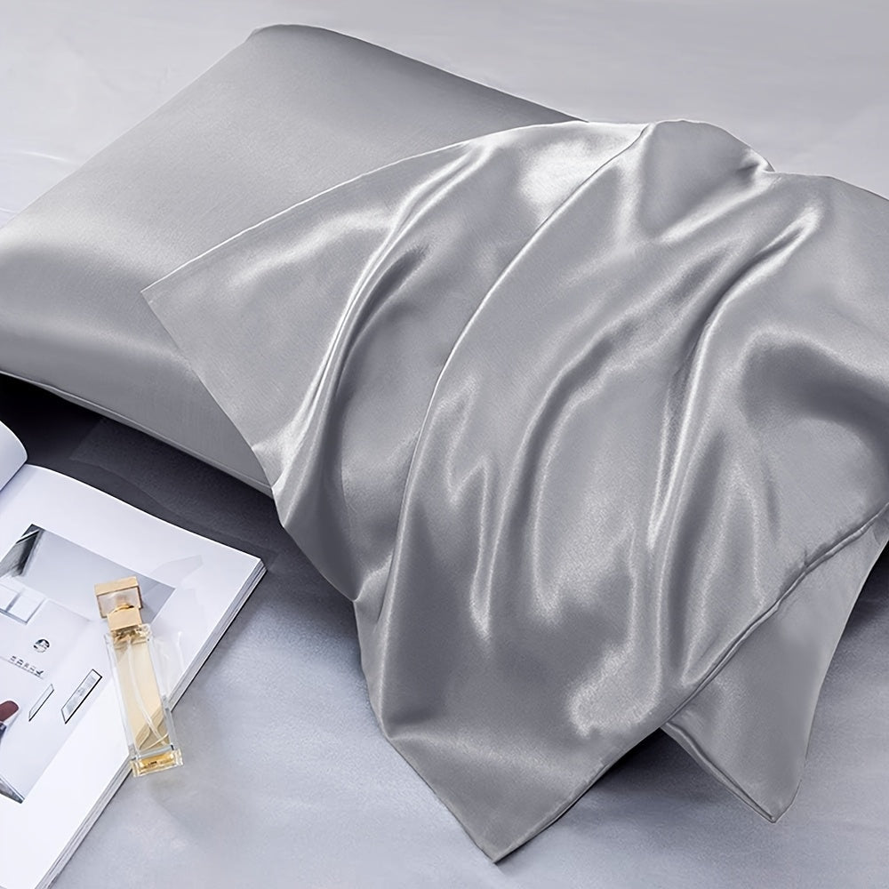 Two-Pack Satin Pillowcases Ultra Soft Cooling Hair Sleep Covers
