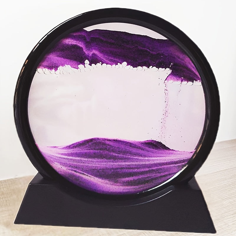 Ocean-Themed Quicksand Sand Art Ornament 8 Inch Deep Sea Glass Decor for Home Office