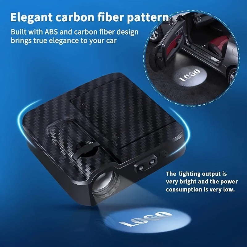 Two LED Car Door Welcome Lights Projection Kit for Cars SUVs Trucks