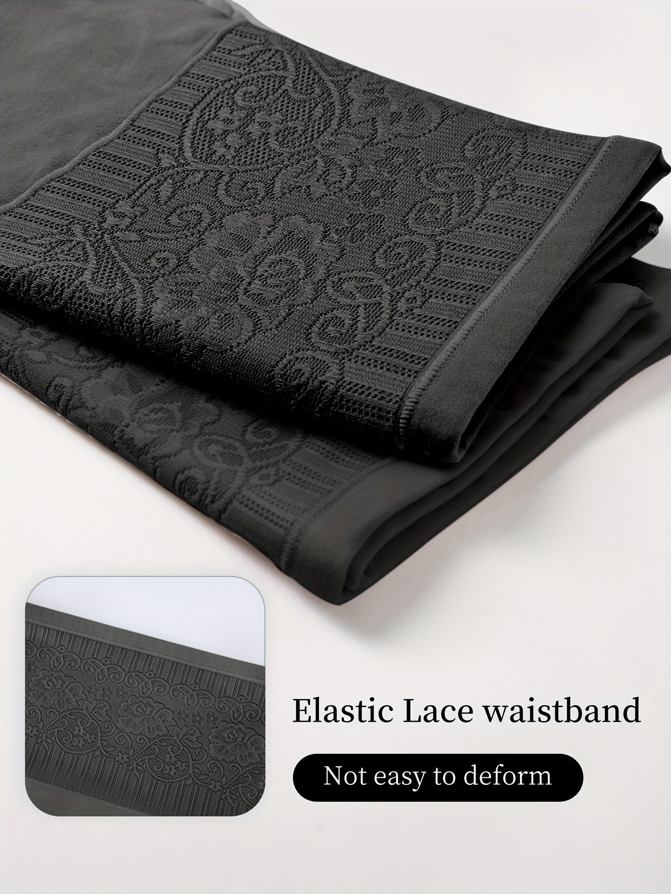 Women High Waist Shapewear Panties Tummy Control Floral Butt Lifting 4 Pack